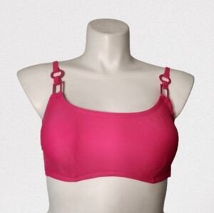 Shade & Shore Bikini Top Womens 36C Hot Pink Underwire NEW